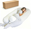 U‑Shaped Cooling Pregnancy Body Pillow, CloudSupport Fill & Washable