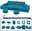 22Pcs Modular Kids Play Coach - Kids Couch for Playroom Bedroom Living Rooms Toddler Sofa for Inspiring Child Creativity，Children Convertible Foam Sofa