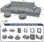 22Pcs Modular Kids Play Coach - Kids Couch for Playroom Bedroom Living Rooms Toddler Sofa for Inspiring Child Creativity，Children Convertible Foam Sofa