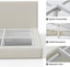 RECCI AirFrame Queen Upholstered Bed Frame with Plush Padded Headboard | Plush Padded Headboard, 360° Soft Foam Surround, Low Profile Cloud Bed Frame, No Box Spring Required, Easy Assembly|B0FR7X356M