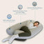 Plufl Hugl Cooling Body Pillow for Adults, U Shaped Pregnancy Pillow, Grey | CloudSupport Fill, Side Sleepers, Maternity Comfort, Postpartum Support, Hip and Knee Cushioning, All Night Comfort, Washable|B0D6X6XTPP