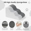 Pet Stairs for Small Dogs and Cats, Comfortable Curved Design with Waterproof Cover, High-Density Foam Steps for Beds or Sofas, Durable and Lightweight, 3-Layer, 21.7x15.7x13.8 Inches Grey|B0DXVZPGXW