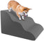Pet Stairs for Small Dogs and Cats, Comfortable Curved Design with Waterproof Cover, High-Density Foam Steps for Beds or Sofas, Durable and Lightweight, 3-Layer, 21.7x15.7x13.8 Inches Grey|B0DXVZPGXW