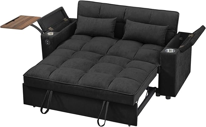 65'' 3-in-1 Folding Convertible Sofa Bed, Pullout Sofa