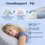 U‑Shaped Cooling Pregnancy Body Pillow, CloudSupport Fill & Washable