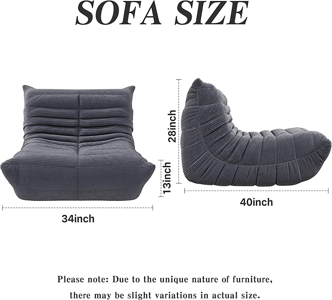 #S06 Bean Bag Chair,Lazy Floor Sofa Couch for Adults and Kids