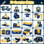 21pcs Modular Kids Play Couch - Universe Theme