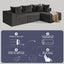 #A02 (Black)104" Cloud Sectional Couch with L-Shape Chaise,4 Seat Couches for Living Room Bedroom