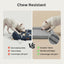 42 Inch Large Dog Bed, Chew‑Proof Orthopedic Egg‑Crate Foam with Washable Cover & Anti‑Slip Bottom, Grey