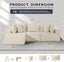#A02 (Beige)104" Cloud Sectional Couch with L-Shape Chaise,4 Seat Couches for Living Room Bedroom