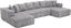 131" Modular Corduroy Sectional Couch, Luxury Couches for Living Room
