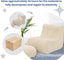 Beige Soft Bean Bag Couch for Adults with Ottoman,, High-Resilient Foam  Lazy Sofa