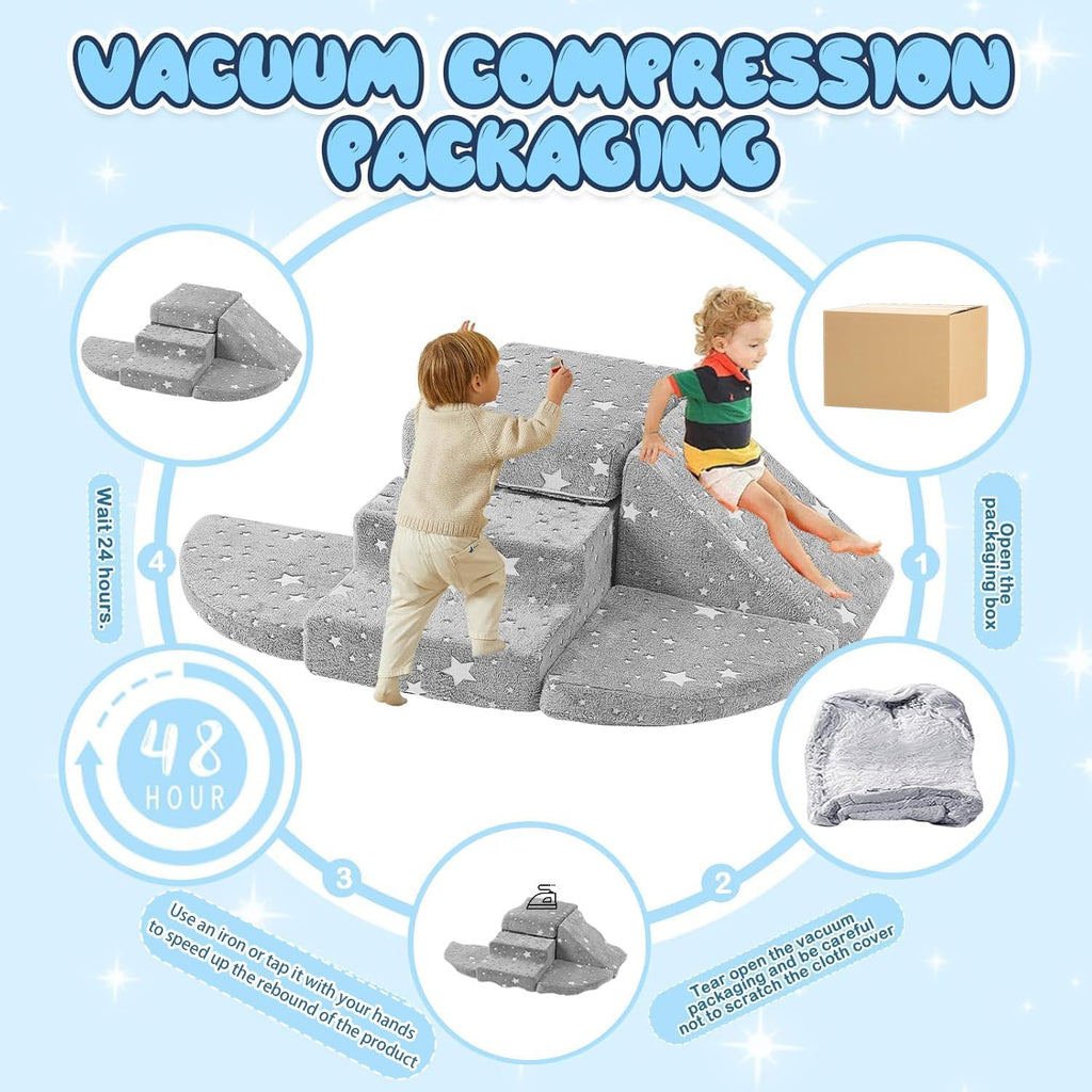PJ-2,Soft Foam Climbing Blocks for Toddlers 1-3, Indoor Safe Play Set