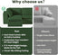 #A01 Green L-Shaped Couch Modular Sectional Sofa,3 Seat Comfy Cloud Couch Chaise, with Sponge Cushion