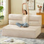 Beige Folding Sleeper Sofa Matress with Pilow Foldable,2 in 1 Pull Out Loveseat Sofa Portable Chair Bed
