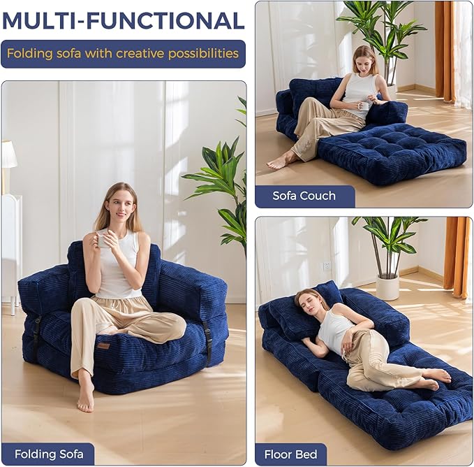 #S07 Colorful Single Folding Sofa Bed Compressible Sofa