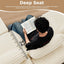104" L-shaped Corduroy Cloud Sectional Sofa with Ottoman