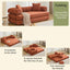 #S10 Chenille Folding Mattress Sofa Convertible Floor Sofa Bed
