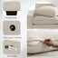 100" 3 Seats Modular Sofa with Seats Storage, Chenille Fabric Couch USB Charging
