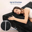 Black Futon Mattress Full Size, Extra Thick Sofa Bed Adults Foldable Mattress 8"