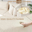 104" L-shaped Corduroy Cloud Sectional Sofa with Ottoman