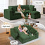 #A01 Green L-Shaped Couch Modular Sectional Sofa,3 Seat Comfy Cloud Couch Chaise, with Sponge Cushion