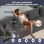 #A02 (Grey)104" Cloud Sectional Couch with L-Shape Chaise,4 Seat Couches for Living Room Bedroom