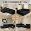 A04 Winzoo 116” Modular Sectional Cloud Couches with L Shaped Chaise