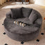 #S04 Round Chair Lounge Chaise Indoor,Fluffy Modern Sleeper Sofa Bed