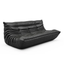 #S09 Armless Large Microfiber Leather 3-Seat Bean Bag Sofa
