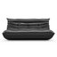 #S09 Armless Large Microfiber Leather 3-Seat Bean Bag Sofa