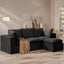 #A01 Green L-Shaped Couch Modular Sectional Sofa,3 Seat Comfy Cloud Couch Chaise, with Sponge Cushion