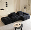 Chenille Pixel Sofa Black Retro Fabric Sofa
