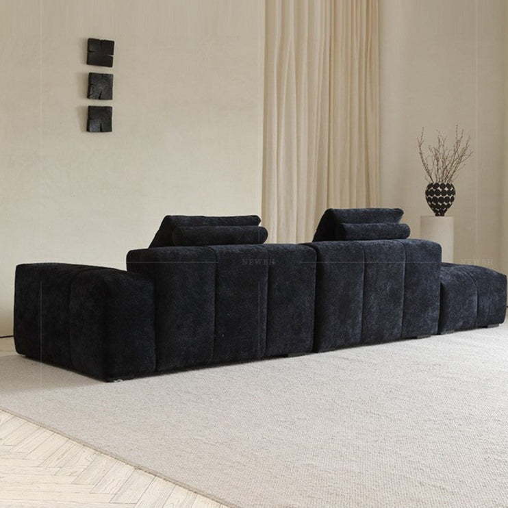 Chenille Pixel Sofa Black Retro Fabric Sofa