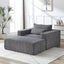 #S15 Corduroy Compressible Foam Single Sofa with Foot Pad