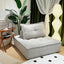 #S03 Compressible Sponge Single Sofa Corduroy Tofu Block Boneless Sofa