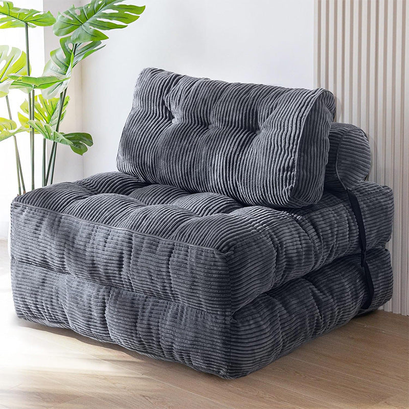 #S01 Corduroy Lazy Sofa Mattress Two in One Home Portable Compression Sofa