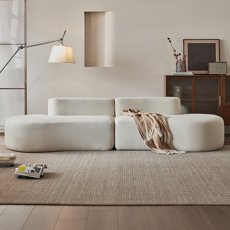 Arc Moon Minimalist Compressed Fabric Sofa