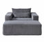 #S15 Corduroy Compressible Foam Single Sofa with Foot Pad