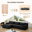 A04 Winzoo 116” Modular Sectional Cloud Couches with L Shaped Chaise