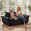 A12,56" 2-Seater Boneless Loveseat, Compressed Foam Couch with Removable Cushions and Pillows