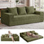 A05,Erament Convertible Corduroy Boneless Sofa Bed, Foldable Floor Futon Loveseat with 2 Pillows