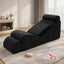 A-011,Adult Ergonomic Yoga Lounge Chair, Chaise with Ottoman, Headrest, Waist Pad & Side Pocket
