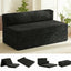 J02,5-in-1 Corduroy Convertible Sofa Bed, Full Size Boneless Loveseat with Washable Cover, Grey