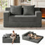 A05,Erament Convertible Corduroy Boneless Sofa Bed, Foldable Floor Futon Loveseat with 2 Pillows