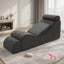 A-011,Adult Ergonomic Yoga Lounge Chair, Chaise with Ottoman, Headrest, Waist Pad & Side Pocket