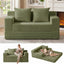A05,Erament Convertible Corduroy Boneless Sofa Bed, Foldable Floor Futon Loveseat with 2 Pillows