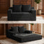 A011,2-in-1 Convertible Corduroy Boneless Sofa Bed, Compression Folding Floor Couch with 3 Pillows