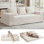A05,Erament Convertible Corduroy Boneless Sofa Bed, Foldable Floor Futon Loveseat with 2 Pillows