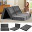 A-008,6" Queen Tri-Fold Futon Mattress, Foldable Sofa Bed, Washable Cover, Non-Slip Base & Carry Handles